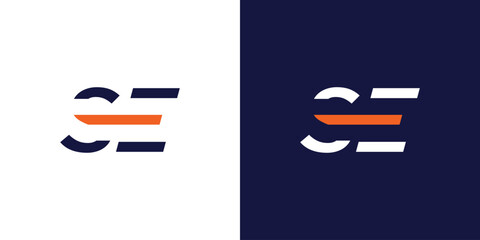 Modern and unique SE letter logo design