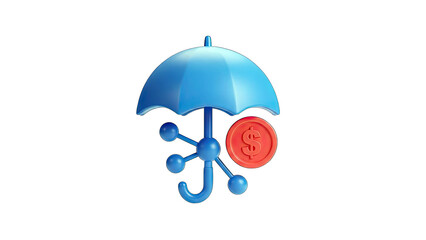 Umbrella Protecting Money - Financial Security Concept