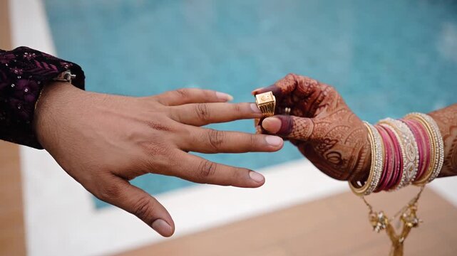 Elegant Indian Engagement Ring Ceremony with Traditional and Modern Elements