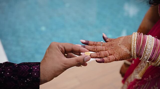 Elegant Indian Engagement Ring Ceremony with Traditional and Modern Elements