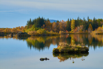 Autumn at lake M&yacute;vatn