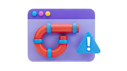 Website Error: Plumbing Issue with Exclamation Mark