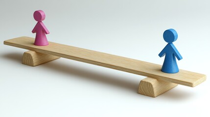 Gender equality, scale, figurines