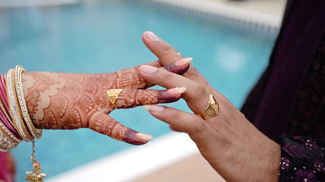 Elegant Indian Engagement Ring Ceremony with Traditional and Modern Elements