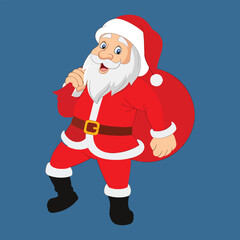 santa claus with gift