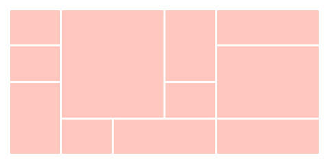Bento grid photo collage template blank for design layouts featuring modular frames clean composition and flexible structure for web UI and creative projects