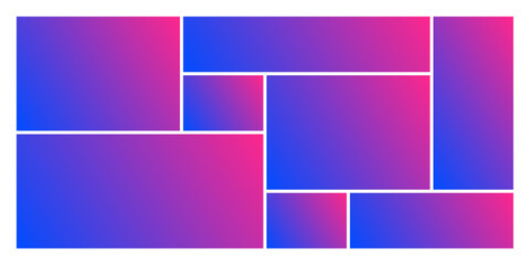 Graphic dashboard template for product presentations with modular bricks for photos numeric data app charts and mosaic planning layouts for modern digital interfaces