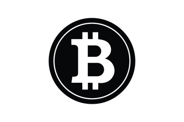 Bitcoin cryptocurrency symbol icon on a clean white background, signifying digital finance