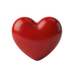 Shiny Glossy Red Heart with Reflective Surface
