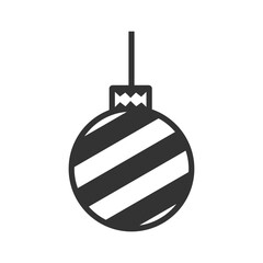 Christmas hanging ball element flat style design.