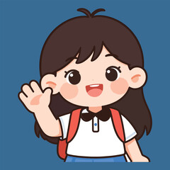 little girl with a heart