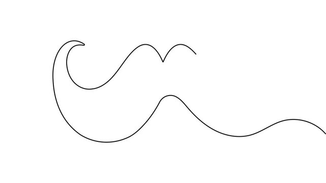 Mustache icon continuous one line drawing single art fashionable men's style barbershop 4k animation video