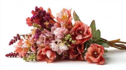 Flower bouquet isolated on white background