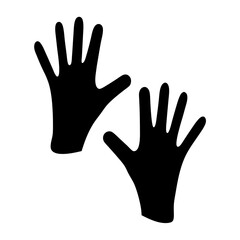 Obraz premium Black hand silhouettes on white background representing diversity and inclusion