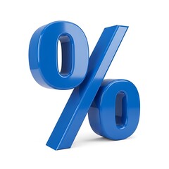 Large blue percent symbol