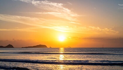 Beautiful sunrise over the sea