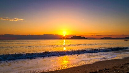 Beautiful sunrise over the sea