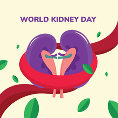flat poster world kidney day campaign