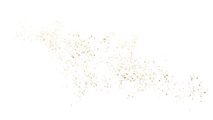 Gold Spakle shimmer for Christmas invitation card Decoration isolated on transparest background
