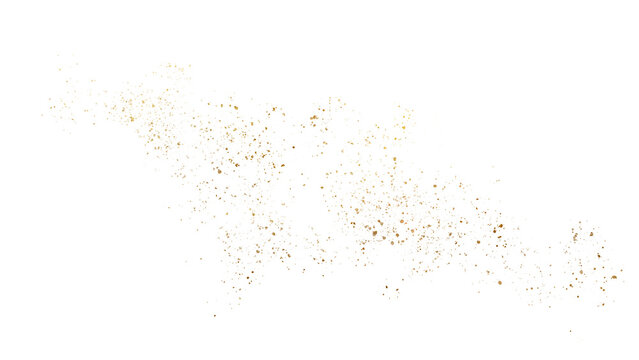Gold Spakle shimmer for Christmas invitation card Decoration isolated on transparest background