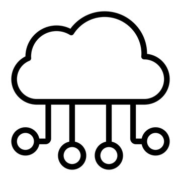 cloud network icon for illustration