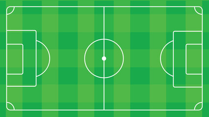 soccer field illustration with green grass © Creativetuus