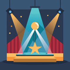 vector illustration of a golden star