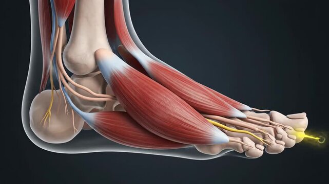 Medical Visualization: Anatomy of the Human Flexor Accessor Muscle in the Foot