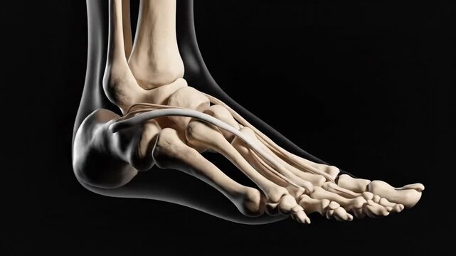Medical Animation of Tarsal Bones and Ligaments in Human Foot