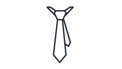Fototapeta premium Elegant necktie icon in minimalist style for fashion branding, Generative AI.