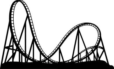 Roller Coaster silhouette vector illustration