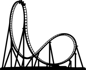 Roller Coaster silhouette vector illustration