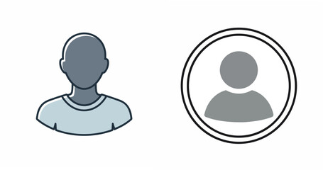 PrintTwo minimalist user profile icons in a design layout