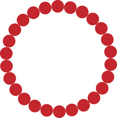 Red round circle frame design