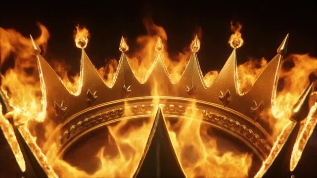 Royal Golden Crown with Jewels and Sparkle