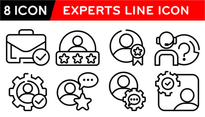 design icon line expert graphic vector