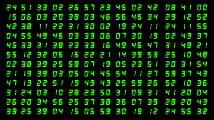 Digital matrix numbers flow down screen with green light - Powered by Adobe