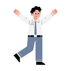 Joyful School Student Celebrating