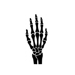 Stylized Human Skeleton Hand Illustration