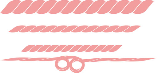 Hand Drawn Rope Divider Lines Set Minimal Decorative Separators Vector Illustration Collection © Amir Hossan Gra. De.
