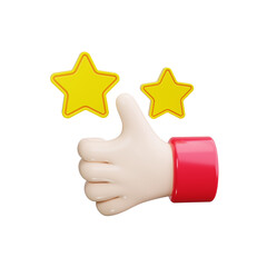 Thumbs up 3d render icons