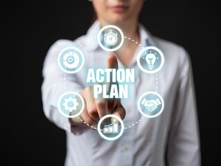 A businessman's finger touches a digital social network icon on a high-tech screen to symbolize global connection and business communication success through future internet technology