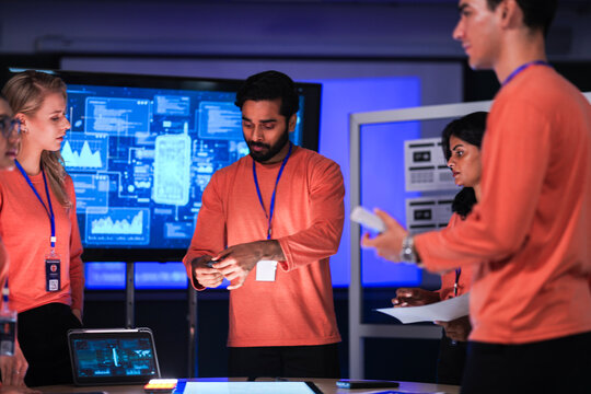 A team of Web3 innovators launches a new decentralized application dApp, showcasing the user interface for a blockchain-based platform for the creator economy or decentralized finance.