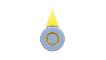 Abstract Geometric Shape on White Background