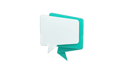 Fototapeta premium 3D Speech Bubbles: Communication Concept on White
