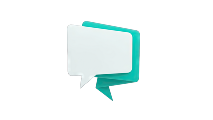 3D Speech Bubbles: Communication Concept on White