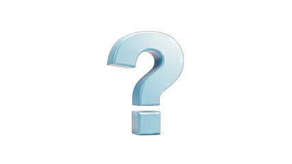 3D Question Mark on White Background