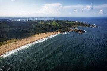 Aerial view of the Tanesashi coast in Hachinohe City, Aomori Prefecture, Japan