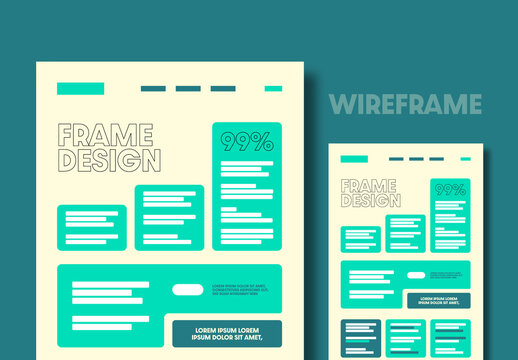 Website Wireframe Landing Page Layout
