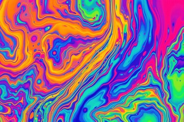 Colorful abstract wavy background with decorative patterns.